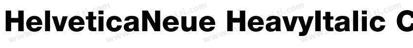 HelveticaNeue HeavyItalic Condens字体转换